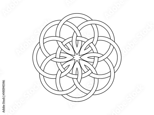 celtic knot trinity endless vector on white background for tattoo symbol religion icon logo. vector illustration	