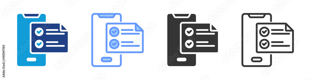 Online Surveys icon set multiple style collection Online Surveys icon set multiple style collection