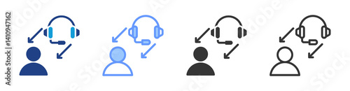 Tutoring Support icon set multiple style collection