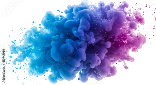 Wallpaper Mural Colorful ink in water cloud effect on white Torontodigital.ca