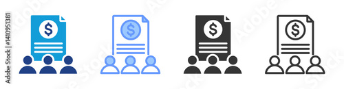 Share Holder icon set multiple style collection