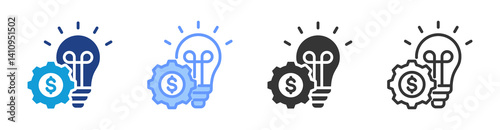 Innovation icon set multiple style collection