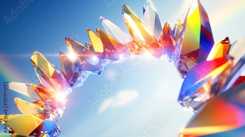 Crystal archway in sunlight