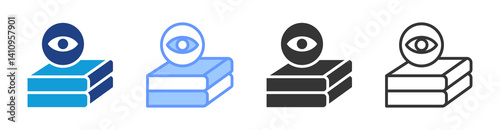 Supervised Work icon set multiple style collection
