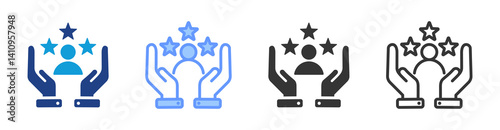 New Employee icon set multiple style collection