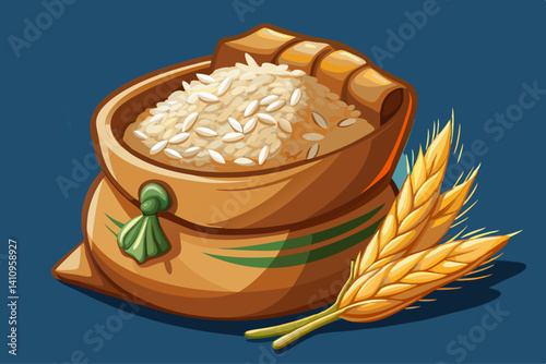 vector of A bag of raw rice