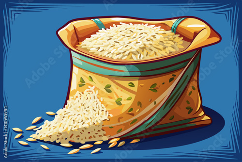 vector of A bag of raw rice