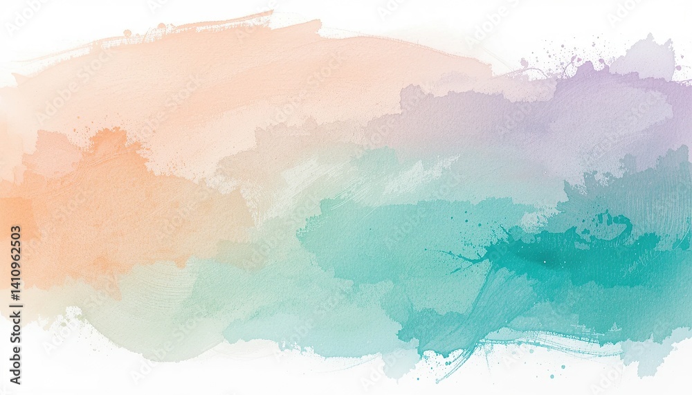 Obraz premium Abstract watercolor painting with soft, blended colors.