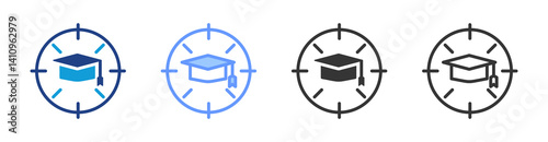 Academic Rigor  icon set multiple style collection
