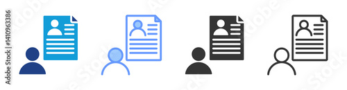 Intership Opportunities icon set multiple style collection