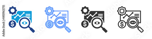 Research Grants icon set multiple style collection
