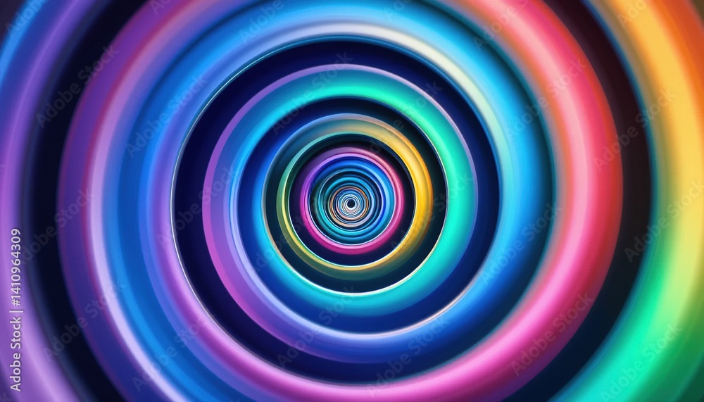 Vibrant concentric circles radiate outward in a mesmerizing display of color. Vibrant concentric circles radiate outward in a mesmerizing display of color.