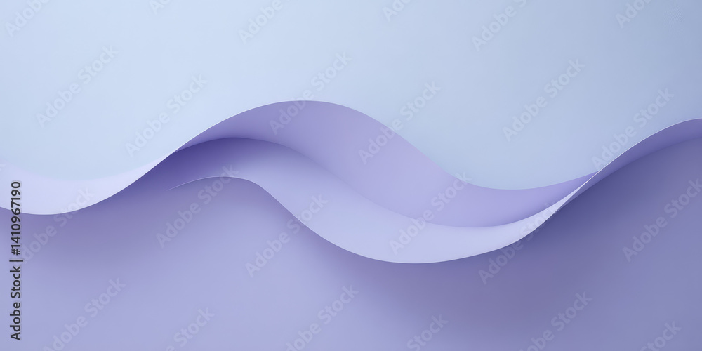 Obraz premium Minimal style violet abstract geometric background with wavy shape. 3d rendering illustration backdrop for banner, web, presentation