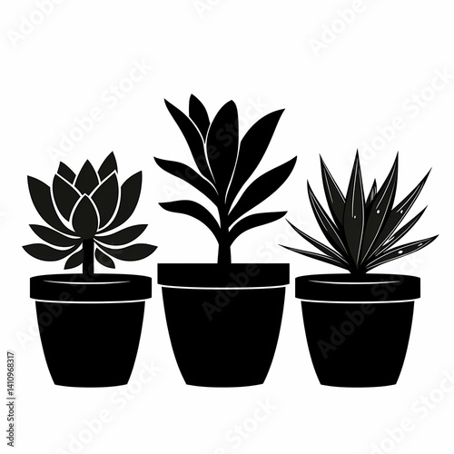 Eco-Friendly Urban Jungle. Succulent and Plant Decor for Modern Interior Design Inspiration photo