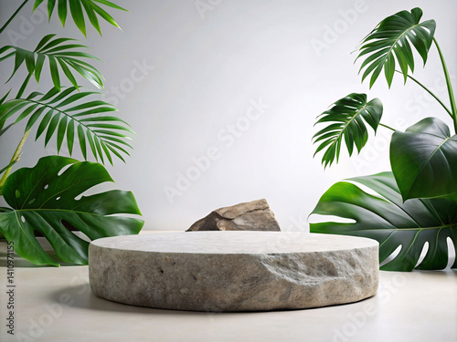 Podium Scene with Natural Elements