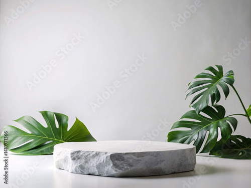 Simple Podium with Plant Accent