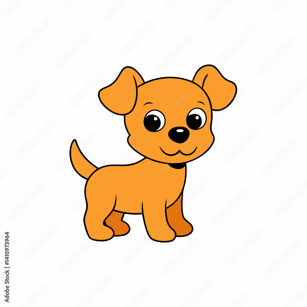 cartoon characters of baby Dog isolated on white background