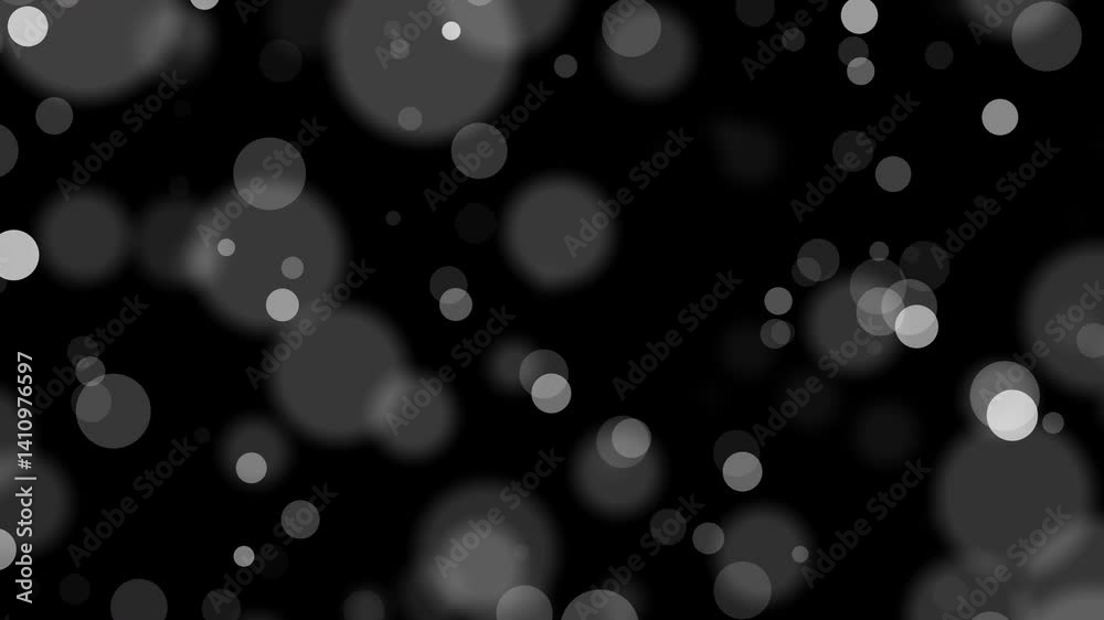 Sparkle overlay transparent background adds a shimmering touch to an abstract white and gray circle background on black. Suitable for designs with a glamorous and modern aesthetic.