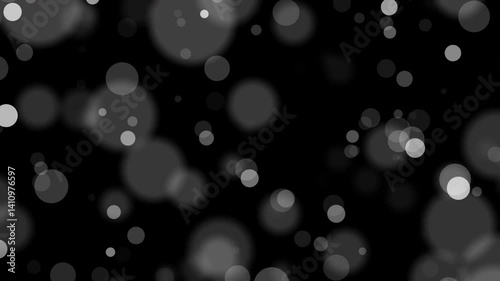 Sparkle overlay transparent background adds a shimmering touch to an abstract white and gray circle background on black. Suitable for designs with a glamorous and modern aesthetic.