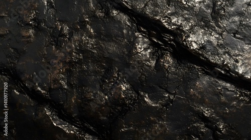 Dark Volcanic Rock Texture Background Image