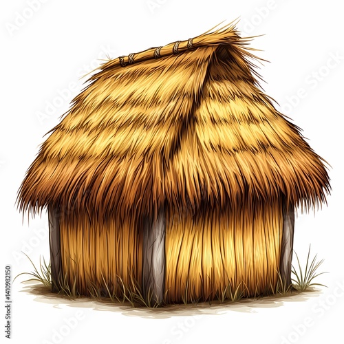 Eco-Friendly Straw House: The Ultimate Rustic Cottage with a Traditional Thatched Roof in Countryside Architecture