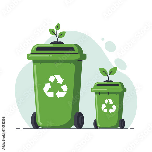 recycle bin with recycle symbol