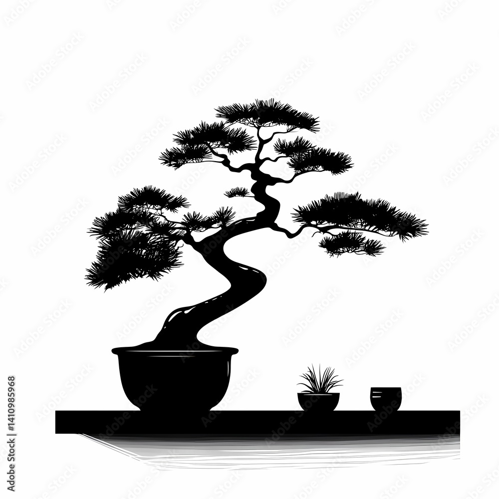 Obraz premium Bonsai Tree - Artistic Botanical Art for Interior Design, Home Decor & Zen Garden