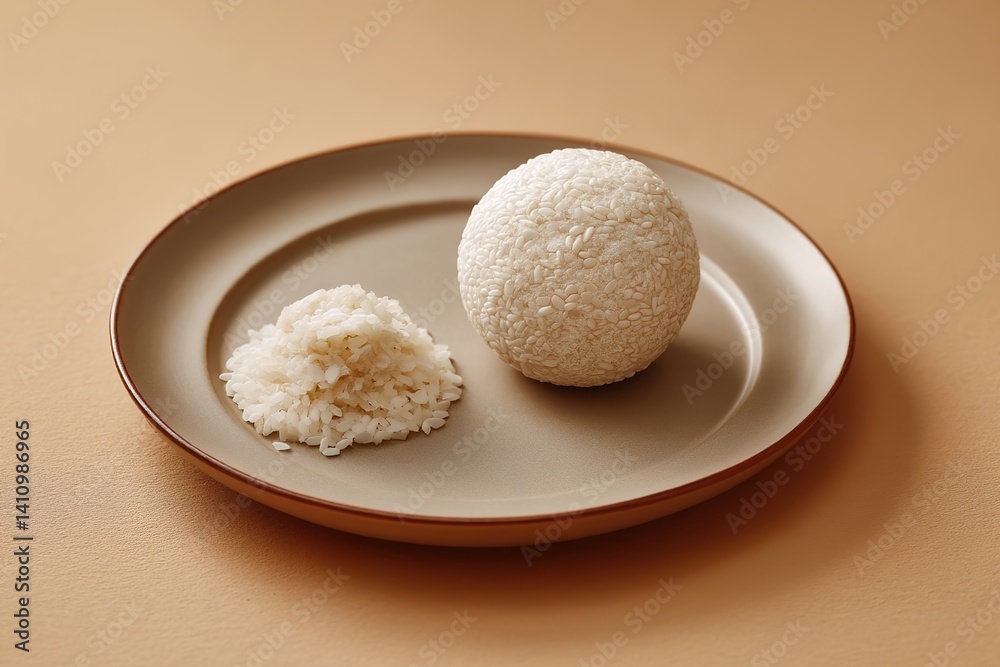 Traditional rice-based snacks arranged on a plate symbolize cultural heritage. Used in food festivals or culinary blogs, they evoke nostalgia and authenticity Traditional rice-based snacks arranged on a plate symbolize cultural heritage. Used in food festivals or culinary blogs, they evoke nostalgia and authenticity