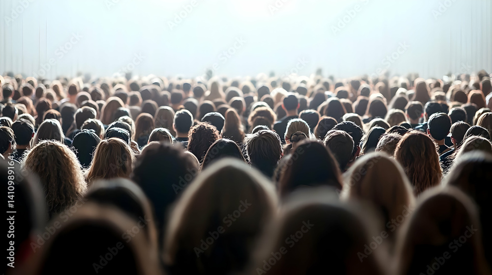 Obraz premium Large Audience Back View at Event