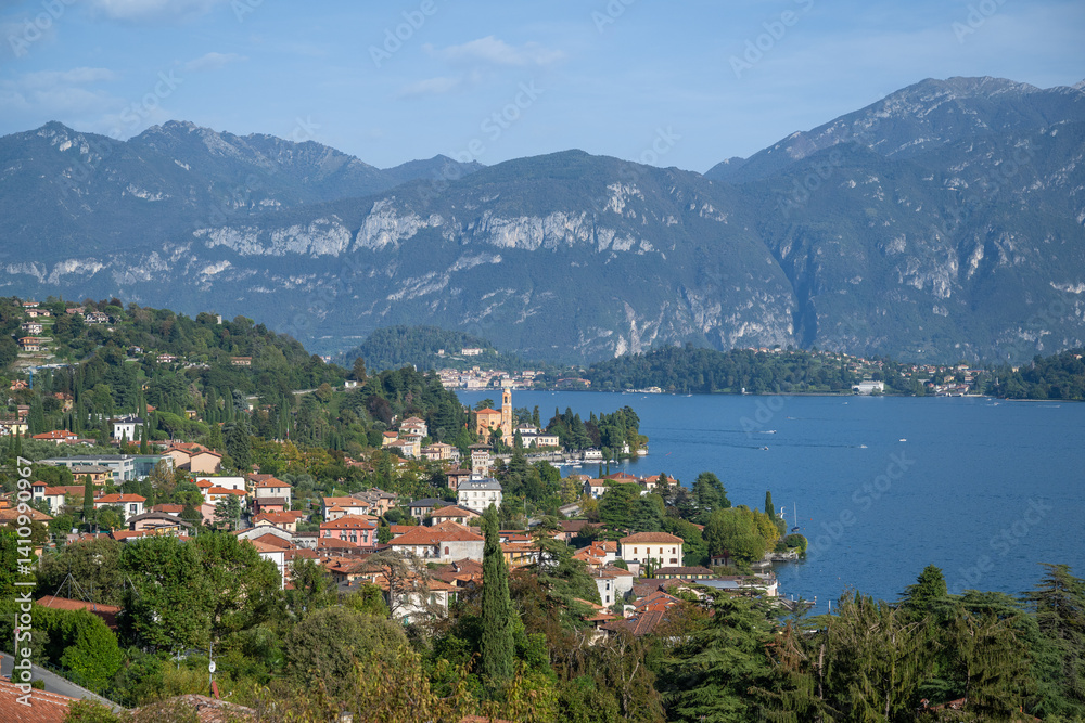 Fototapeta premium Village of Tremezzo, Province of Como, Lake Como, Italy