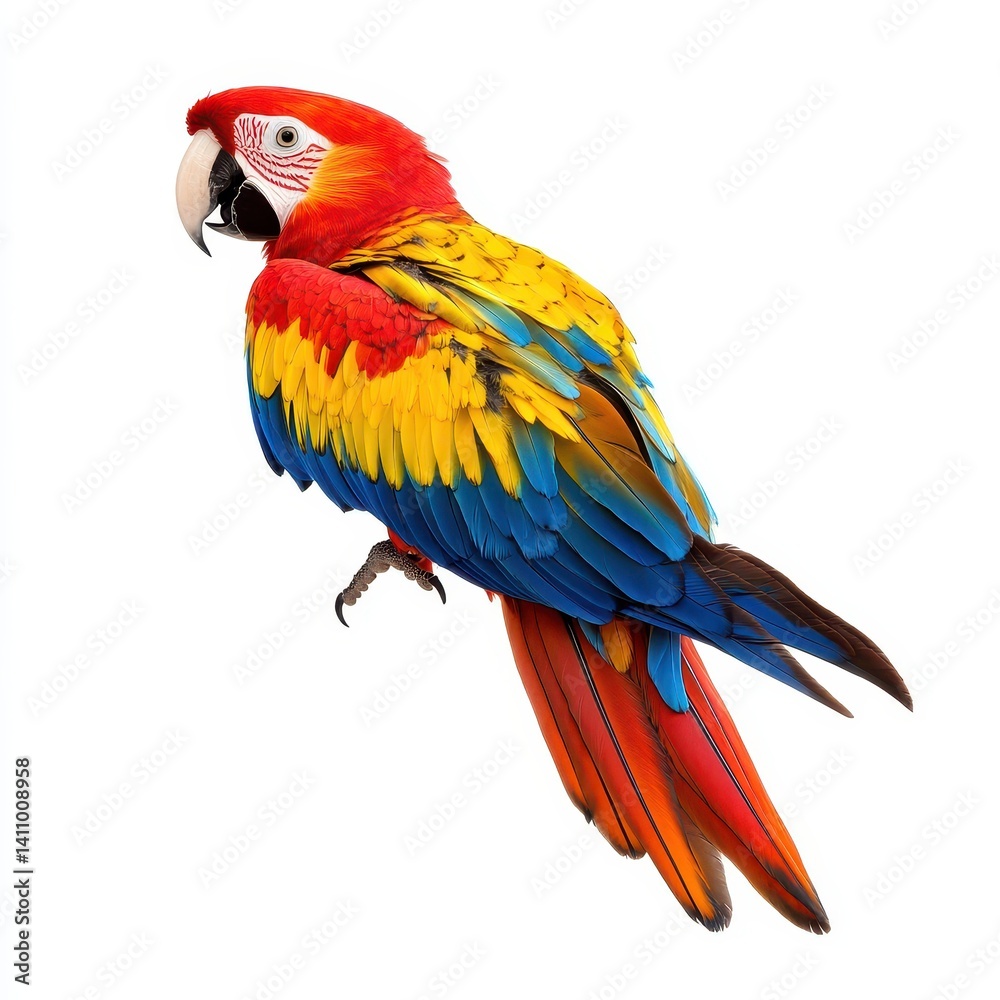 Fototapeta premium Colorful parrot profile
