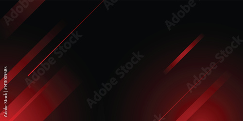 Abstract red and black design background with stroke and shadow effect. Red gradient wallpaper with minimal geometric. Modern and cool background.