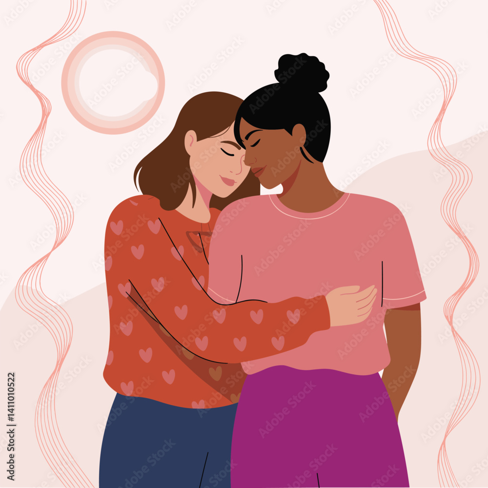 Obraz premium Loving Embrace – Couple Sharing a Moment of Affection and Connection 