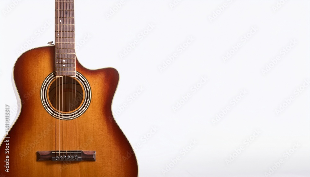 Naklejka premium guitar, white background