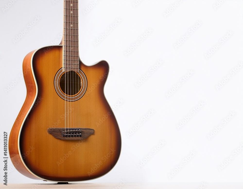Obraz premium guitar, white background