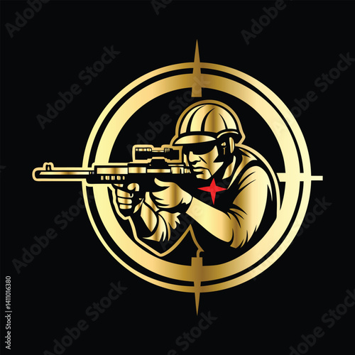 Army Logo Badge Pack – Military Special Forces, Artillery, Snipers & Infantry Patrol Units Emblems with Heavy Weapons, Rifles, Machine Guns & Rocket Launchers in Tactical Style
