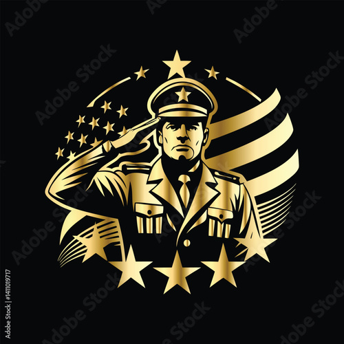 Army Logo Design Set – Combat Emblems of Military Specialists, Artillery Units, Snipers & Infantry Patrols with Weapons Like Rocket Launchers, Rifles & Machine Guns for Badges.
