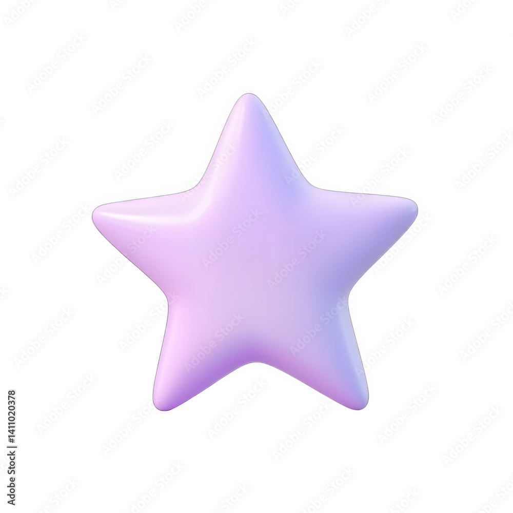 Colorful star shape with a smooth surface and a pastel color blend, designed for decoration or crafts in a creative space Colorful star shape with a smooth surface and a pastel color blend, designed for decoration or crafts in a creative space
