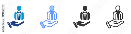 Client icon set multiple style collection