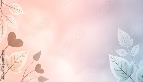 abstract floral background with leaves