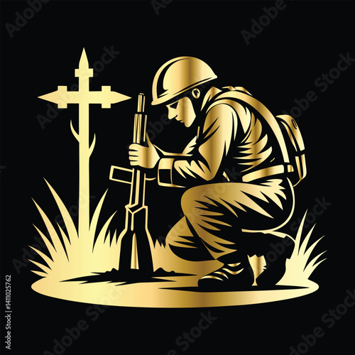 Army Logo Design Set – Combat Emblems of Military Specialists, Artillery Units, Snipers & Infantry Patrols with Weapons Like Rocket Launchers, Rifles & Machine Guns for Badges.
