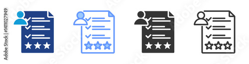 Appraisal icon set multiple style collection