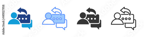 Feedback icon set multiple style collection