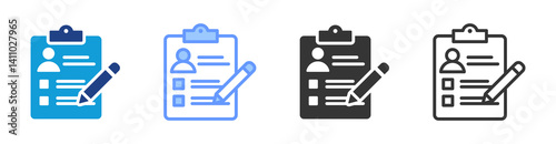 Evaluation icon set multiple style collection