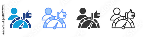 Goals icon set multiple style collection