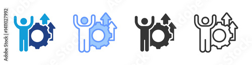 Improvement icon set multiple style collection
