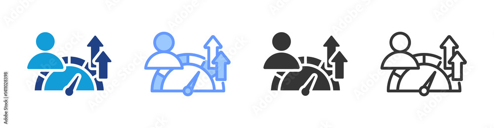 Performance Development icon set multiple style collection Performance Development icon set multiple style collection