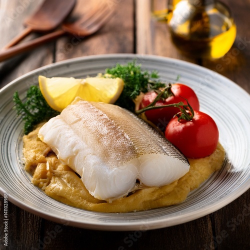 boiled codfish with vegetables