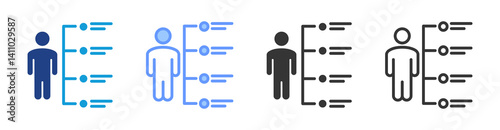 Skill Assessment icon set multiple style collection