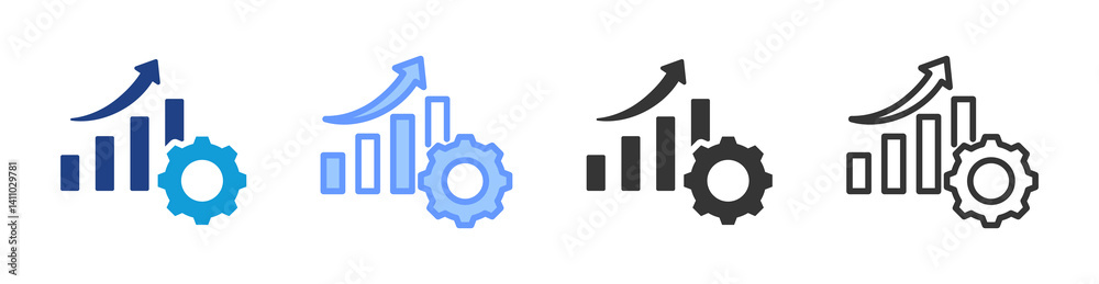 Performance Metric icon set multiple style collection Performance Metric icon set multiple style collection